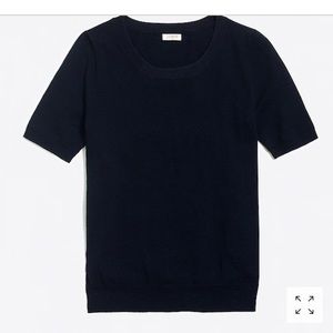 EUC J. Crew Slub Cotton Short Sleeve Sweater